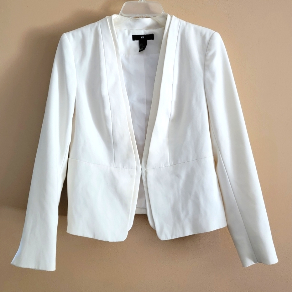 H&M Women's white Blazer Medium